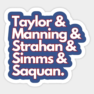 New York Giants Legends T-Shirt Sticker